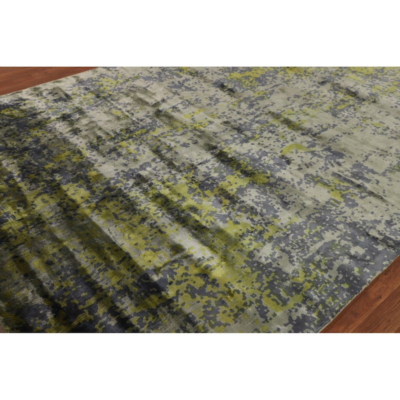 All-Over Abstract Oriental Area Rug Hand-Knotted Wool Carpet - 6'7"x 9'8"