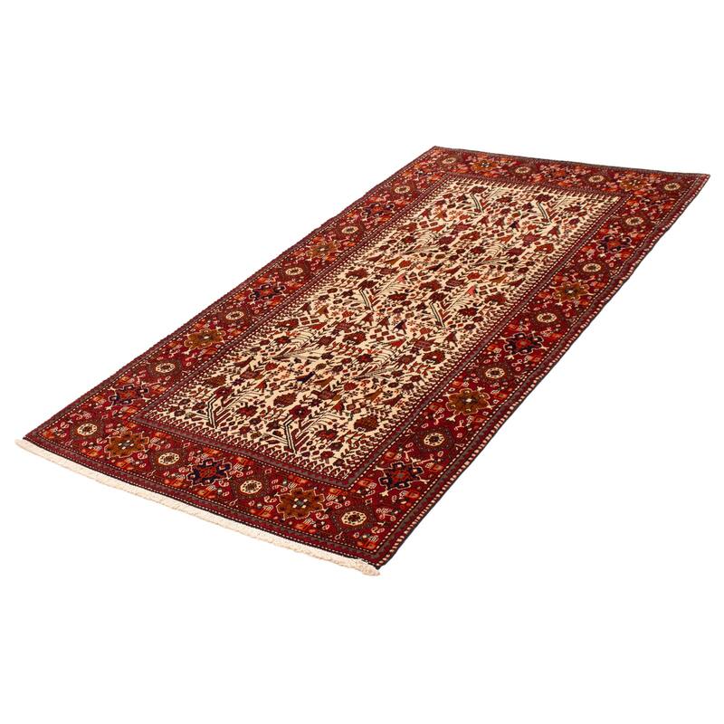 ECARPETGALLERY Hand-knotted Andelz Cream Wool Rug - 5'0 x 9'4