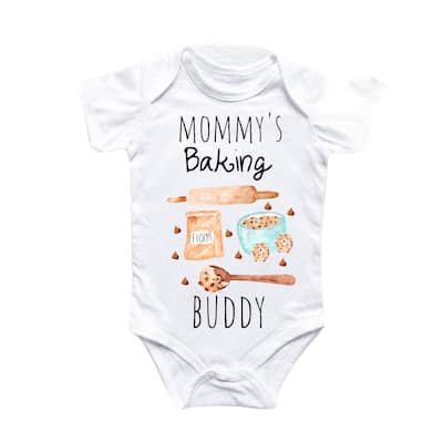 Baking Cookie Mommy - Baby Boy Girl Clothes Infant Bodysuit Funny Cute Newborn