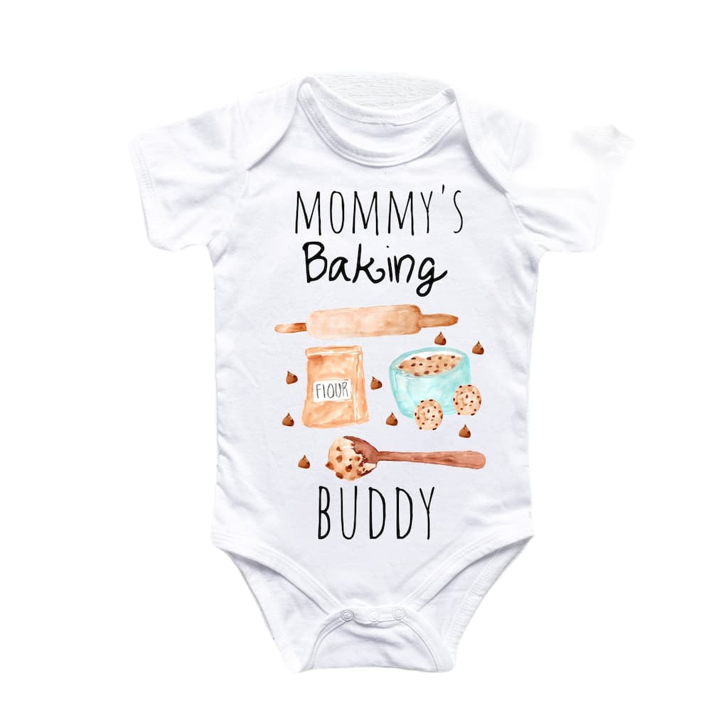 Baking Cookie Mommy - Baby Boy Girl Clothes Infant Bodysuit Funny Cute Newborn