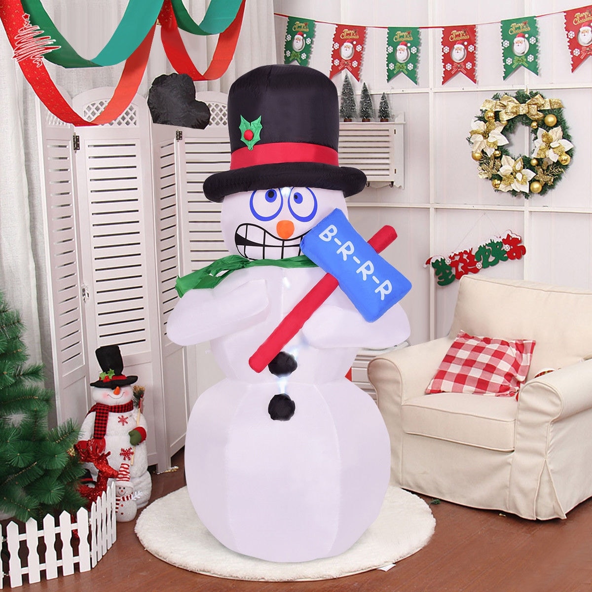Shop Costway 6 Indoor Outdoor Shivering Snowman Christmas Holiday