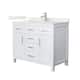 Option White / Giotto Quartz Top / Brushed Nickel