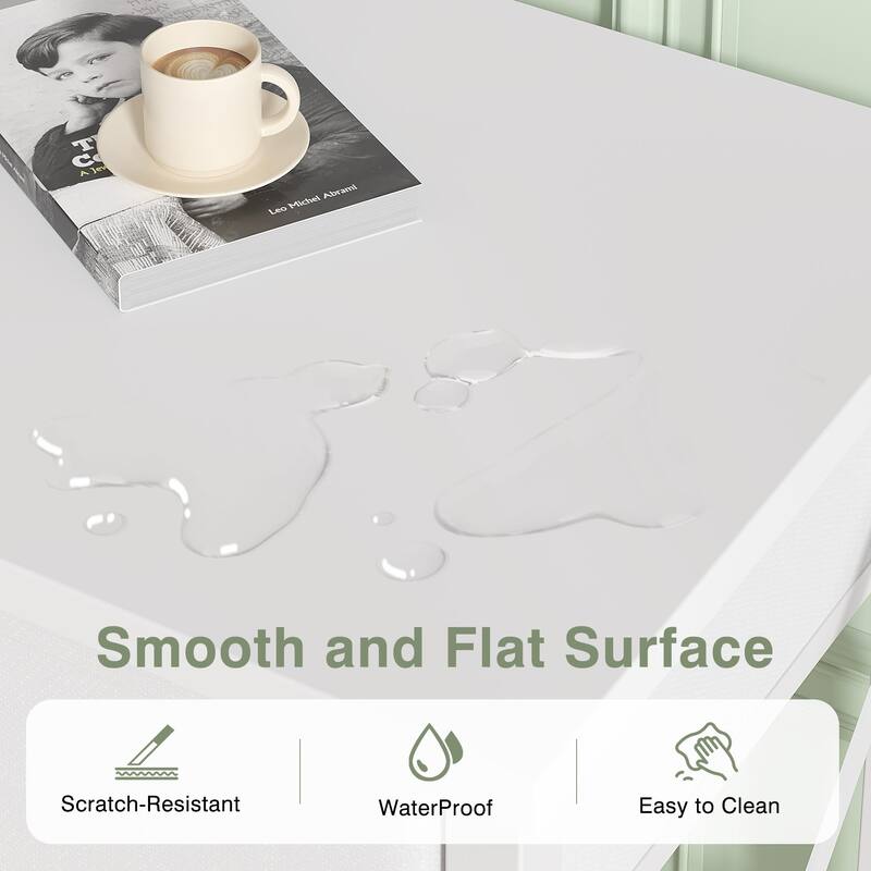 VECELO X Frame Nightstand with Removable Fabric Drawer Easy to Clean Nightstand Multifunctional End Table with Open Shelf