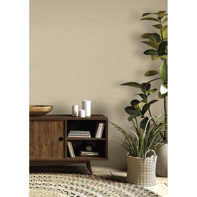 Seabrook Designs Threaded Embossed Vinyl Unpasted Wallpaper