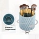 preview thumbnail 10 of 8, Makeup Brush Holder Organizer 360 Rotating Makeup Organizer for Vanity Blue