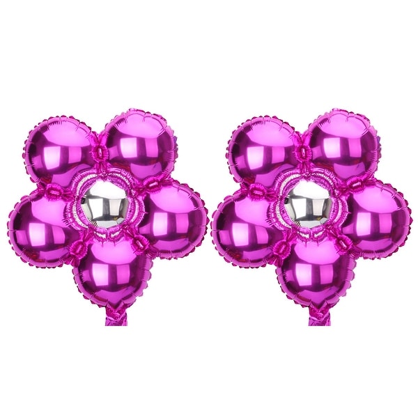 Foil Flower Design Balloon Wedding Party Birthday Celebration Decoration 2 Pcs