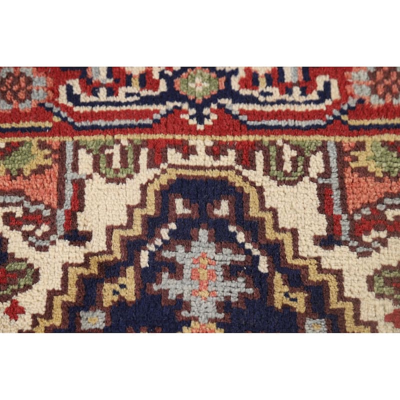 Navy Blue Heriz Serapi Indian Accent Rug Handmade Foyer Wool Carpet - 2'0" x 3'0"