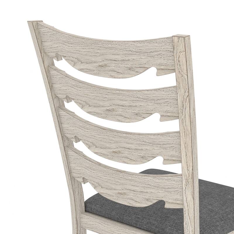 VECELO 5/7 Piece Farmhouse Dining Set with 4/6 Chairs, 63" Solid Wood Rectangular Dining Set