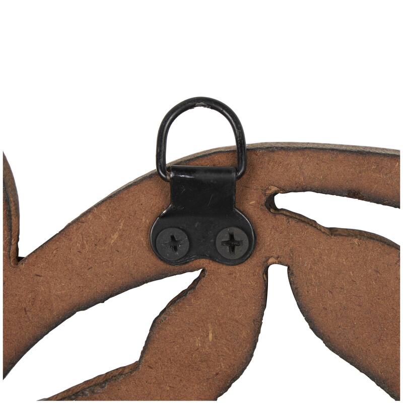 Brown Wooden Carved Tree Home Wall Decor with Animal Accents