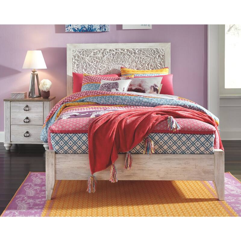 Paxberry Whitewash Panel Bed