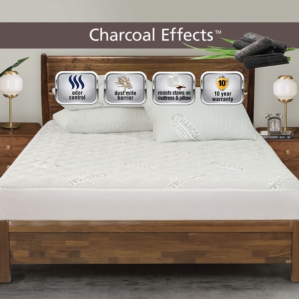 activated charcoal bowls around mattress