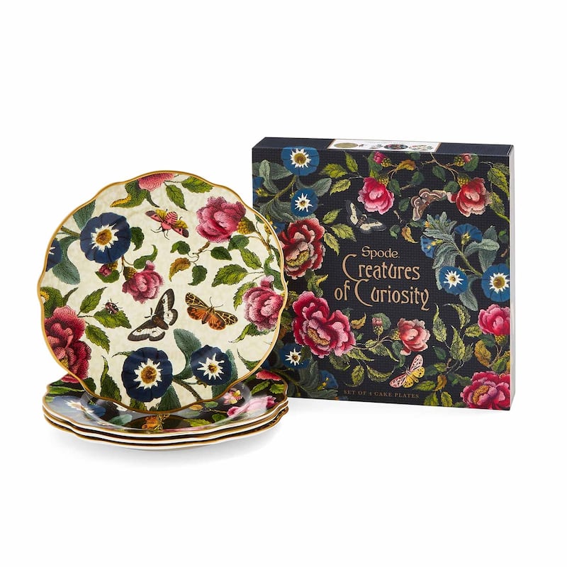 Spode Creatures of Curiosity Set of 4 Dessert Plates - 8x8