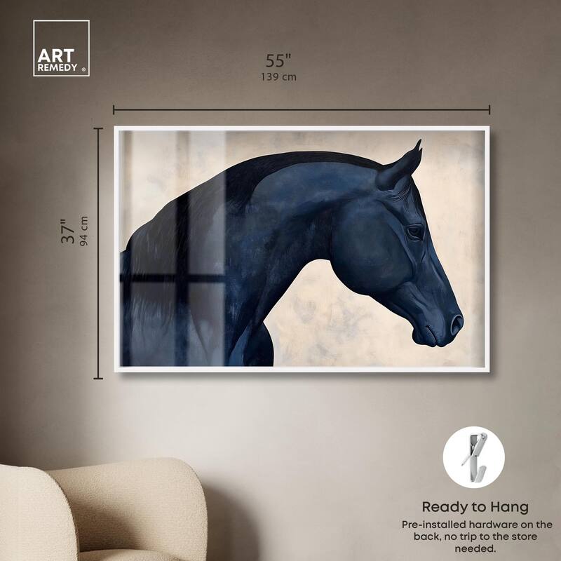 Blue Horse II Shadowbox by Art Remedy