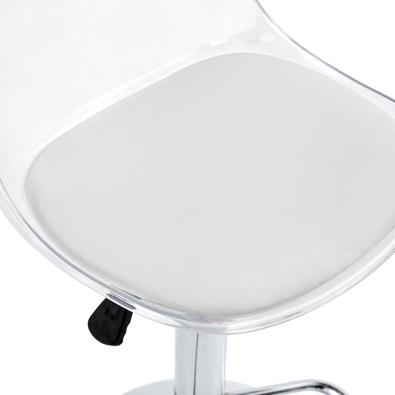 Swivel Bar Stools Set of 2, Counter Height Barstools with Backrest, Dining Room Chairs with Footrest and PU Seats