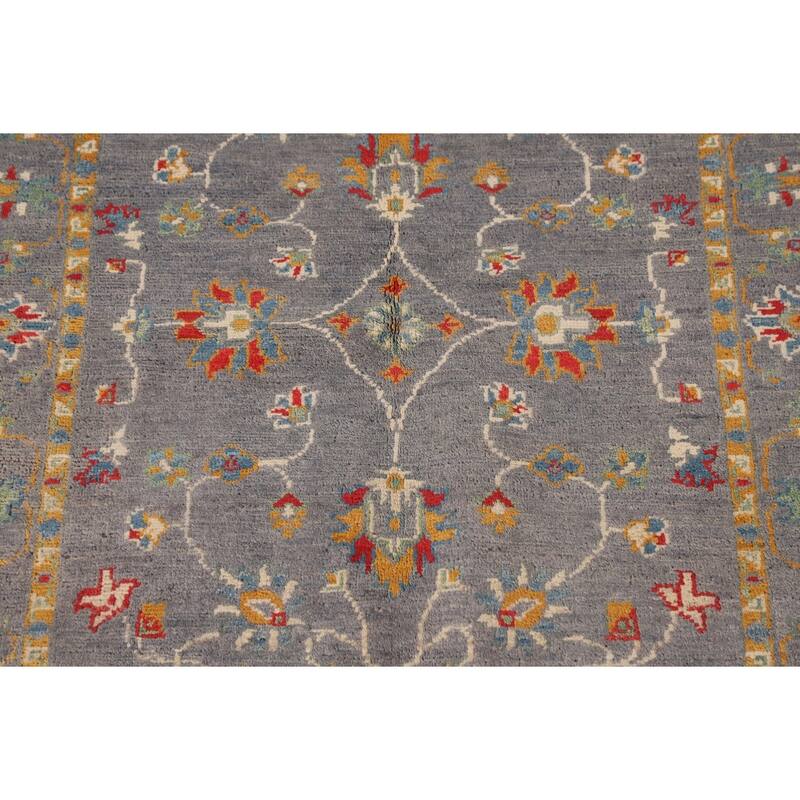 All-Over Gray Floral Kazak Oriental Accent Rug Handmade Wool Carpet - 3'4"x 5'0"
