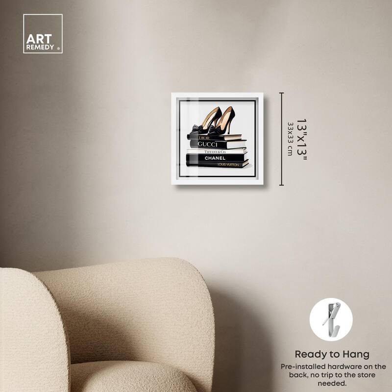 Ink Books and Heels Shadowbox by Art Remedy