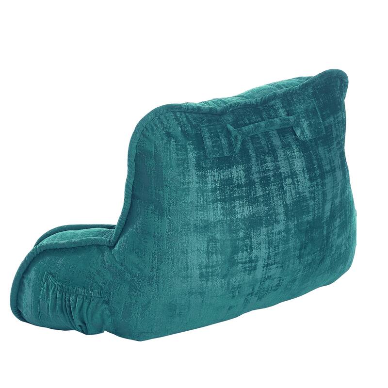 Textured Velvet Bedrest Reading Pillow Cover & Filling