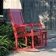 preview thumbnail 20 of 32, Cambridge Casual Lyon Mahogany Oversize Wood Outdoor Rocking Chair