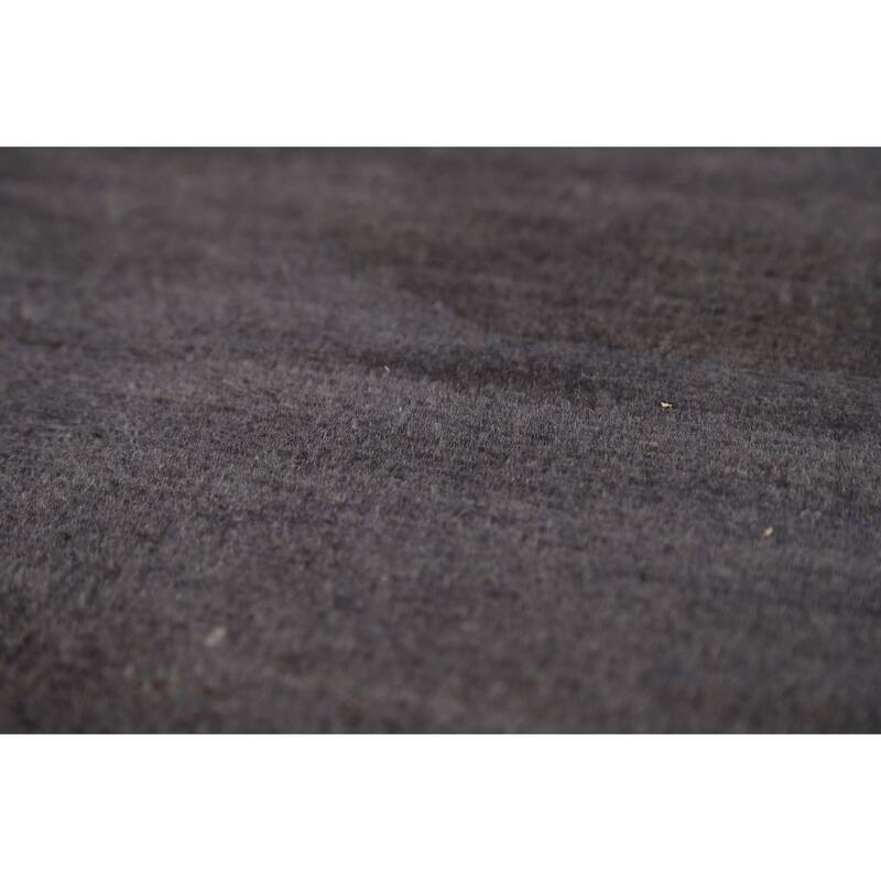 Blue & Grey Gabbeh Oriental Runner Rug Handmade Wool Carpet - 2'8"x 8'0"