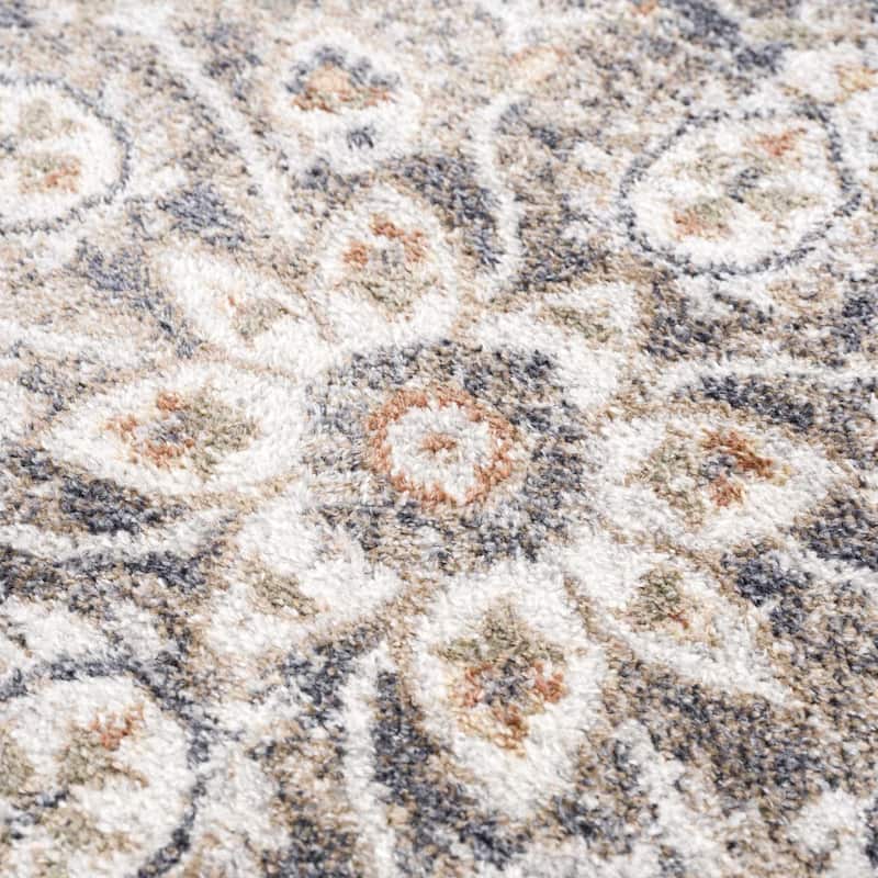Hauteloom Manhattan Machine Washable Oriental Persian Medallion Vintage Distressed Area Rug