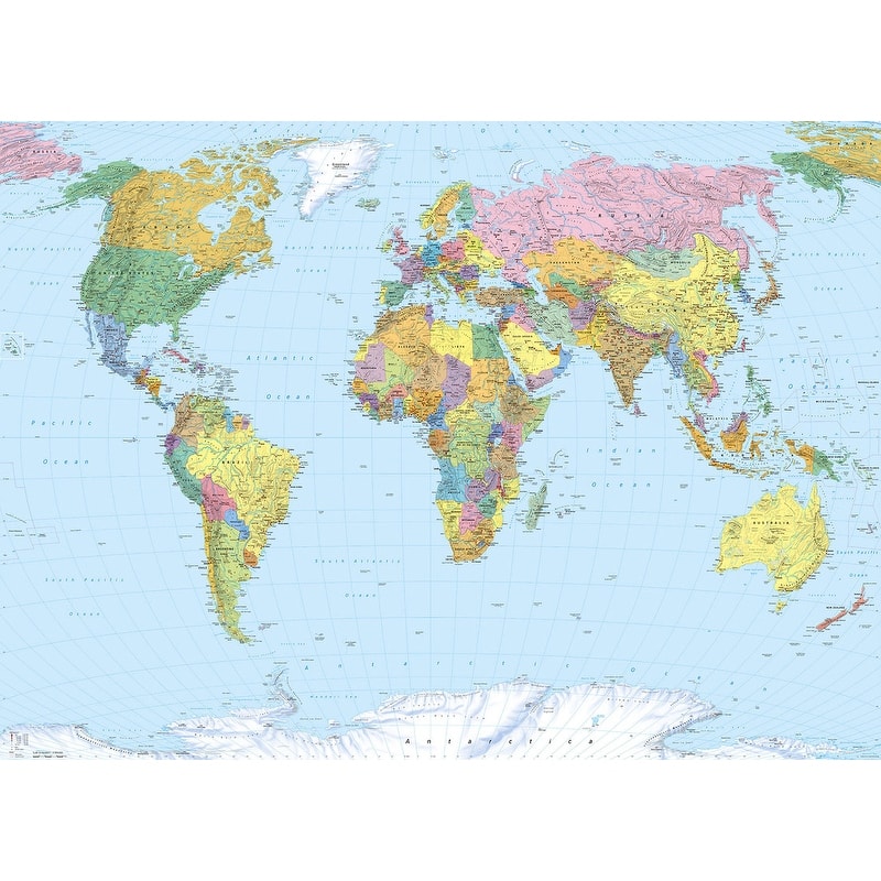 Komar World Map Wall Mural