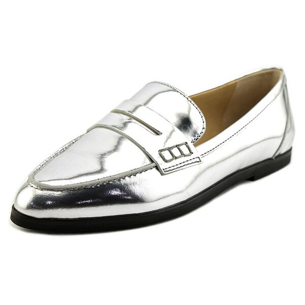 michael kors silver loafers