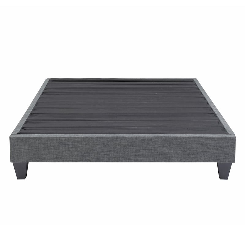 13" Modern Grey Twin Platform Bed Frame, No Headboard Design