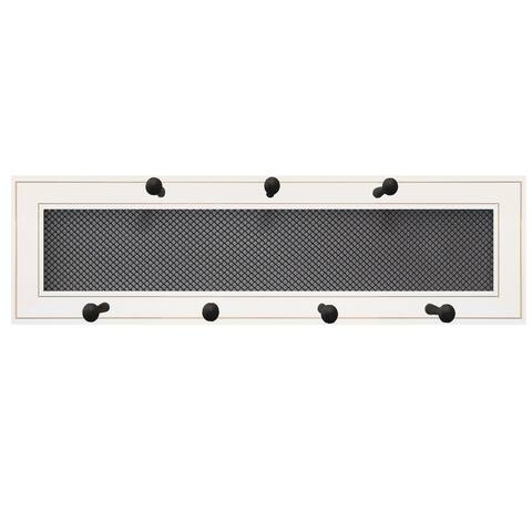 Mug Rack By Trendy Decor 4U, Ready to Hang Framed Print, White Frame