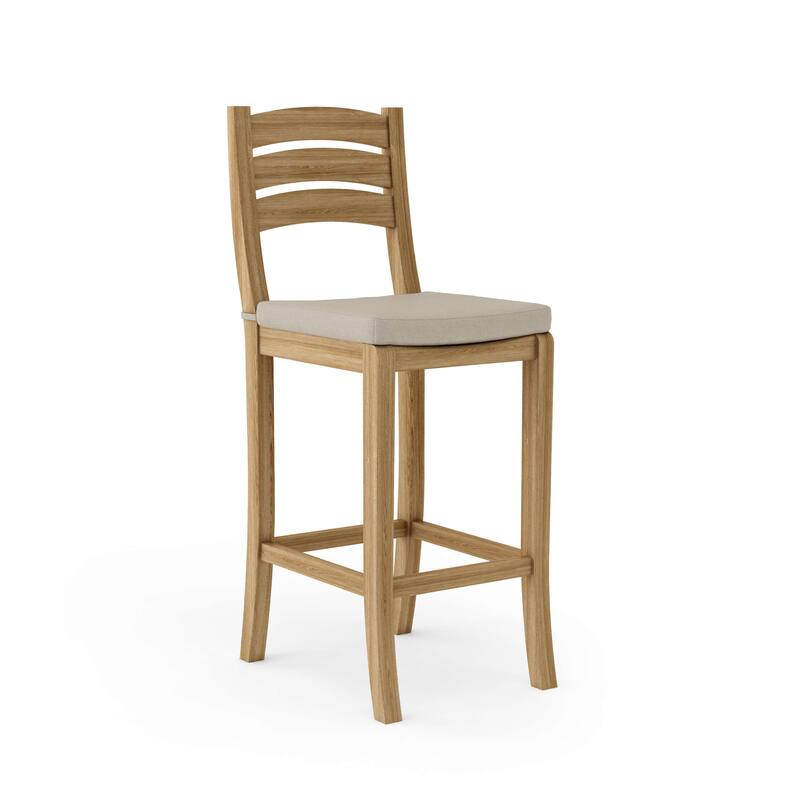 Mandalay Teak Outdoor Bar Stool - N/A