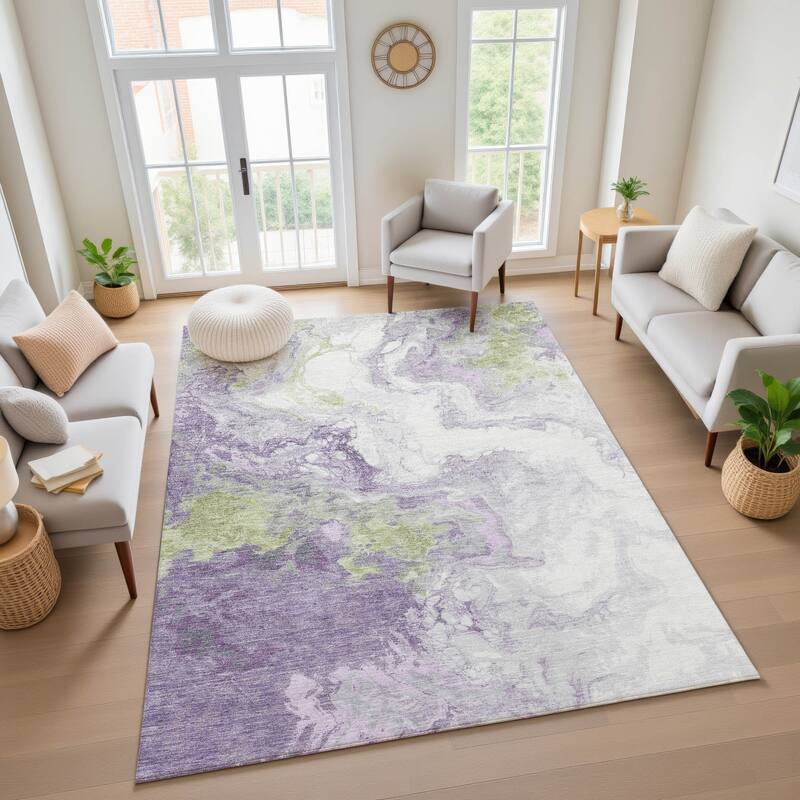 Premium Washable Super Soft Abstract Contemporary Mayfield Rug