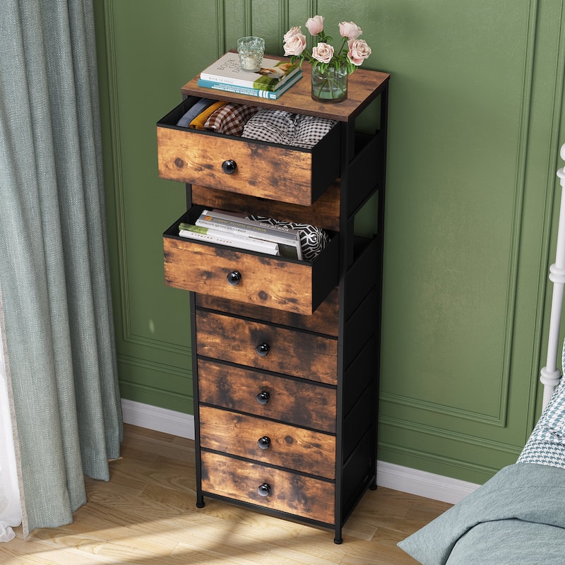 8 Drawers Chest Storage Tower Organizer Unit for Bedroom