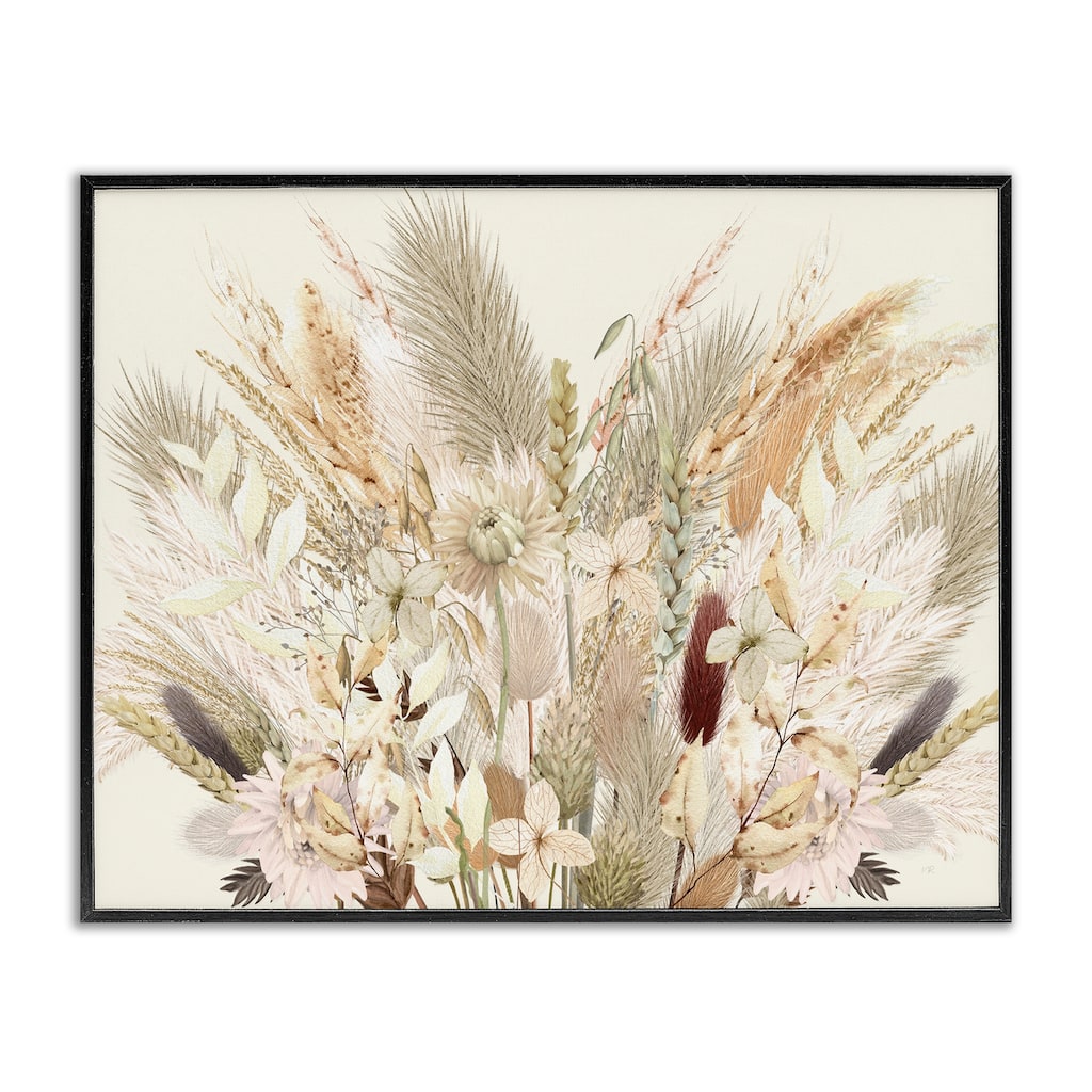 Stupell Natural Wheat & Country Herbs Framed Giclee Art Design By Val Rhodes
