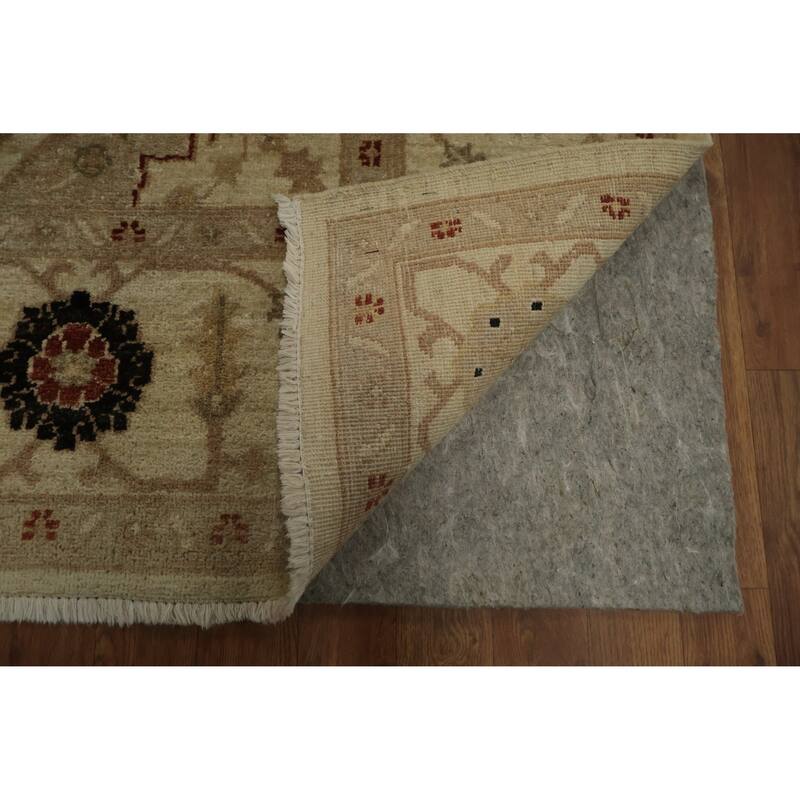 Hand Knotted Oriental 100% Wool Carpet Traditional Floral Red Peshawar Area Rug - 8' 6'' X 6' 6''