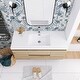 preview thumbnail 68 of 148, Floating Bathroom Vanity with Integrated Resin Top