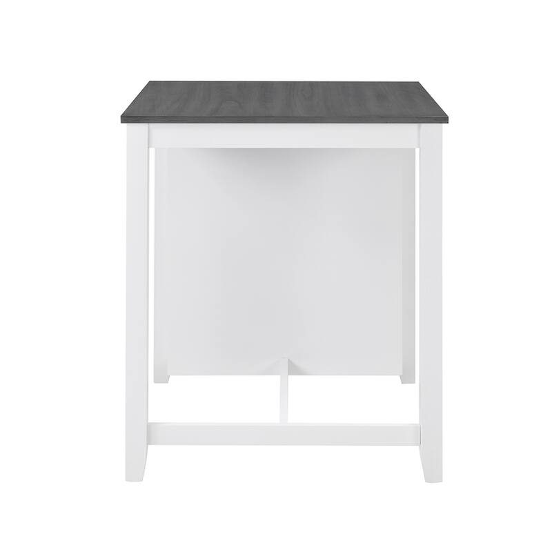 30" Modern Dining Table Set, 2-Seater Charging Station 3-Tier Storage
