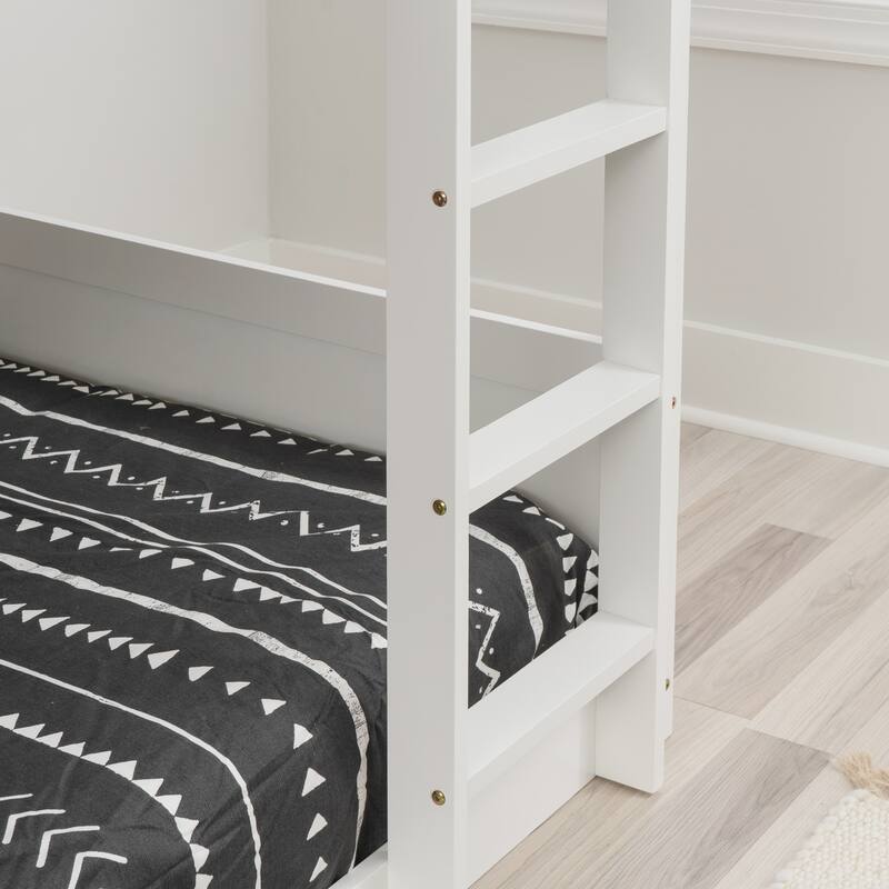 Linon Delphia Low Profile Twin over Twin Bunk Bed