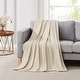 preview thumbnail 8 of 14, 5th Avenue Lux Ultra Plush 50x70 Throw Beige