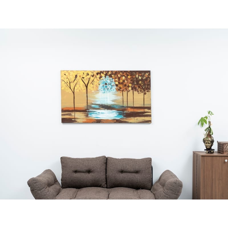 Wandela Wall Canvas Paintings 47'' x 27'' - Yellow
