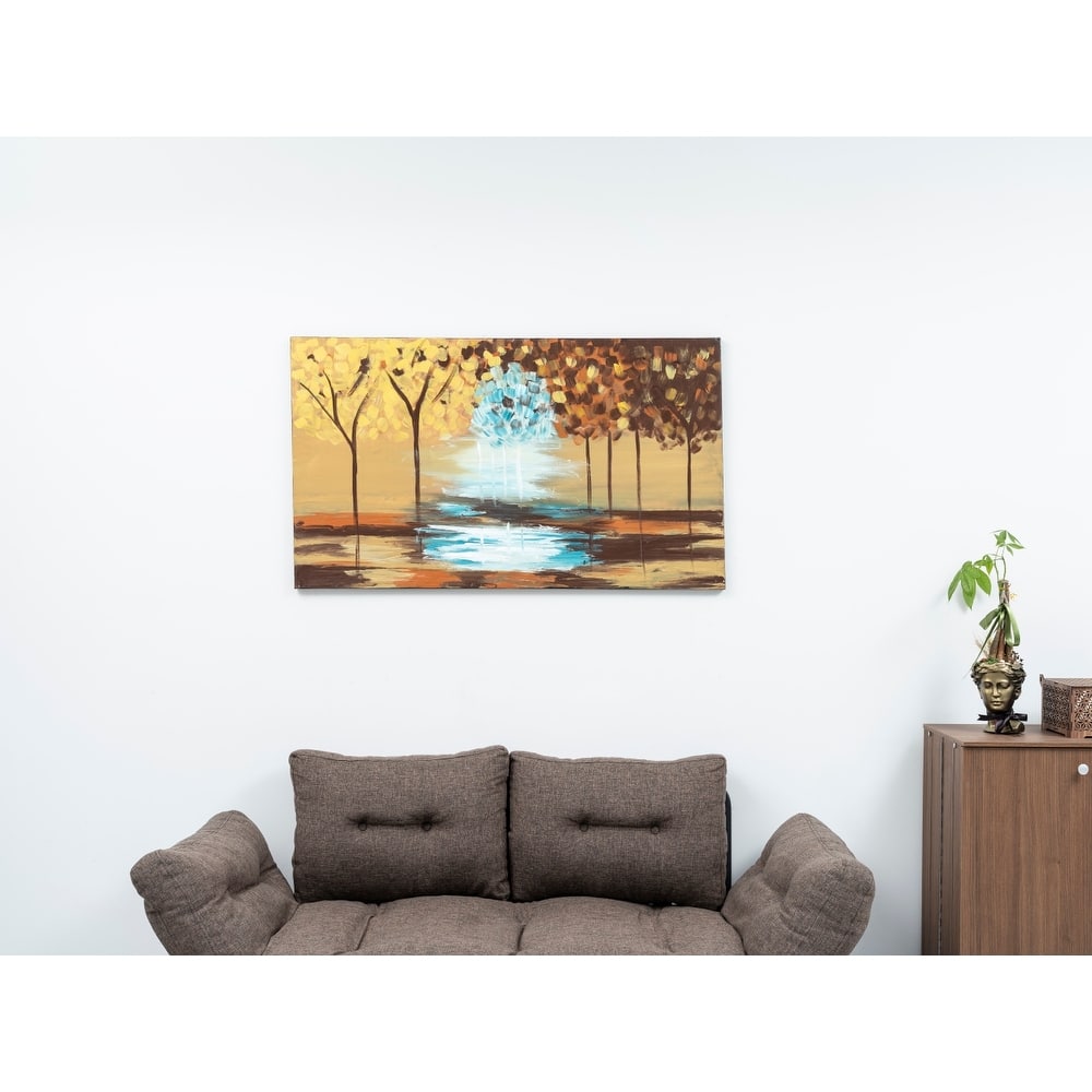Wandela Wall Canvas Paintings 47'' x 27'' - Yellow