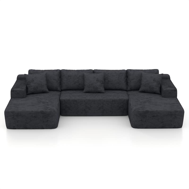 Oversized U-Shaped Sofa Modular Removable Applicable Living Room Furniture Set