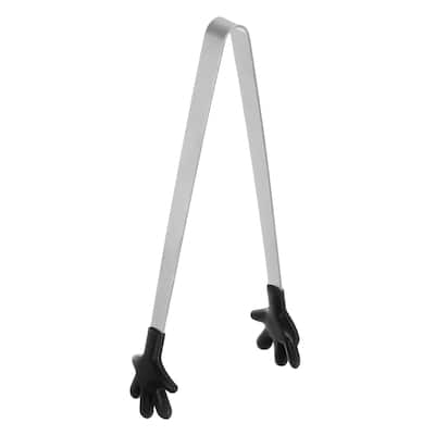 Mini Food Tongs 14.4cm Hand Shape Stainless Steel with Silicon Tips - 5.67"