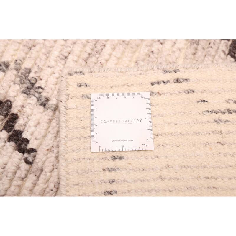 ECARPETGALLERY Hand-knotted Tangier Light Grey Wool Rug - 5'2 x 7'6