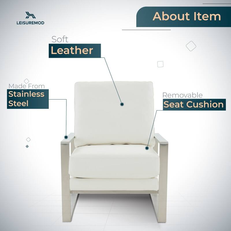 Jefferson Modern Velvet Accent Chair with Brushed Silver Frame, Plush Cushions, and Scratch-Resistant for Home or Office - 29.2