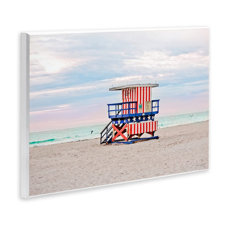 Stupell Patriotic Lifeguard Hut Wall Plaque Art Design By Seven Trees Design