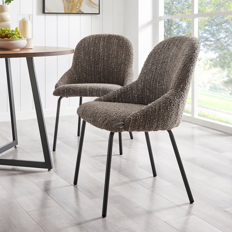 NPD Furniture Katrisa Boucle Dining Side Chair (Set of 2)
