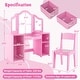 preview thumbnail 15 of 18, Costway Kids Vanity Table & Chair Set 2-in-1 Princess Pretend Play - See Details