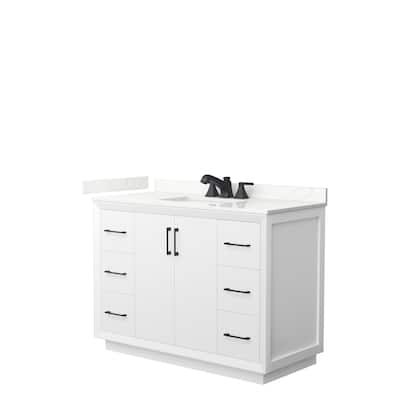 Strada 48-inch Single Vanity, Quartz Top