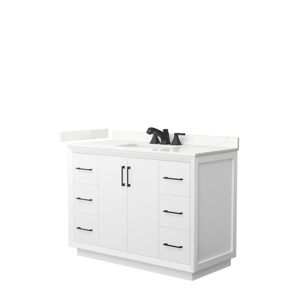 Strada 48-inch Single Vanity, Quartz Top
