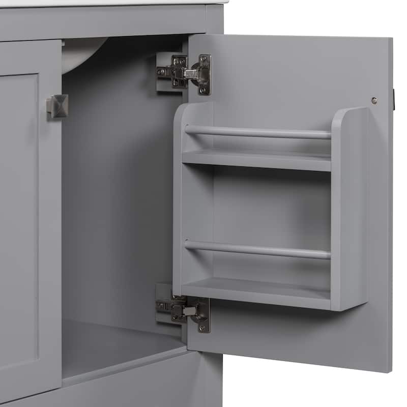 30" Bathroom Vanity with Single Sink Soft Closing 2 Doors and a Drawer