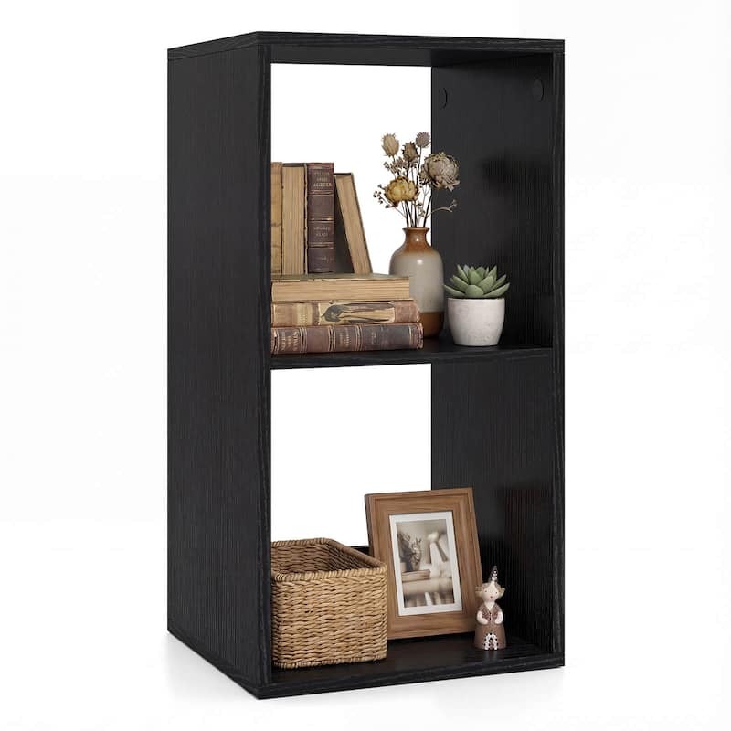 Costway 2/3-Cube Bookcase Open Back Bookshelf with Anti-tip Kit Modern
